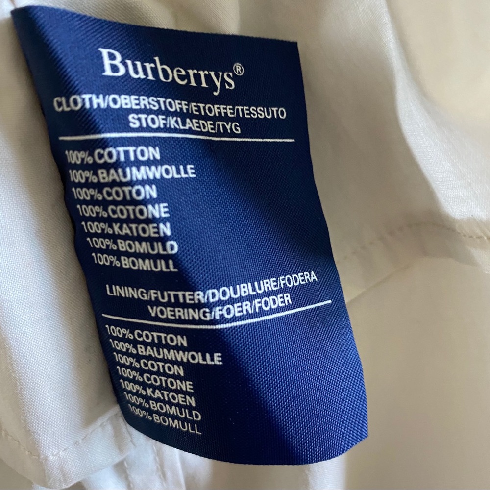 Vintage Burberry Trench Coat Ivory 12 - Picture 10 of 16